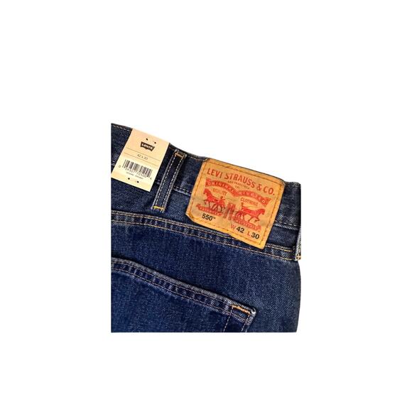 Levi’s 550 Relaxed Fit Jeans Men’s Size 42x30 Blue Denim Straight Leg NWT - Picture 4 of 6